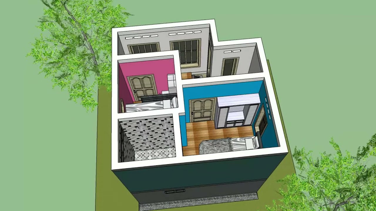 Desain Rumah Minimalis 5x5, 2 Lantai 2 Kamar Tidur