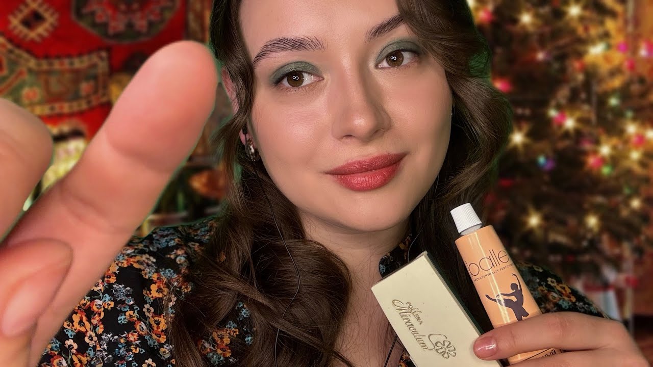 АСМР макияж на Новый Год (советская эстетика) | ASMR New Year makeup (USSR aesthetics) 🍊