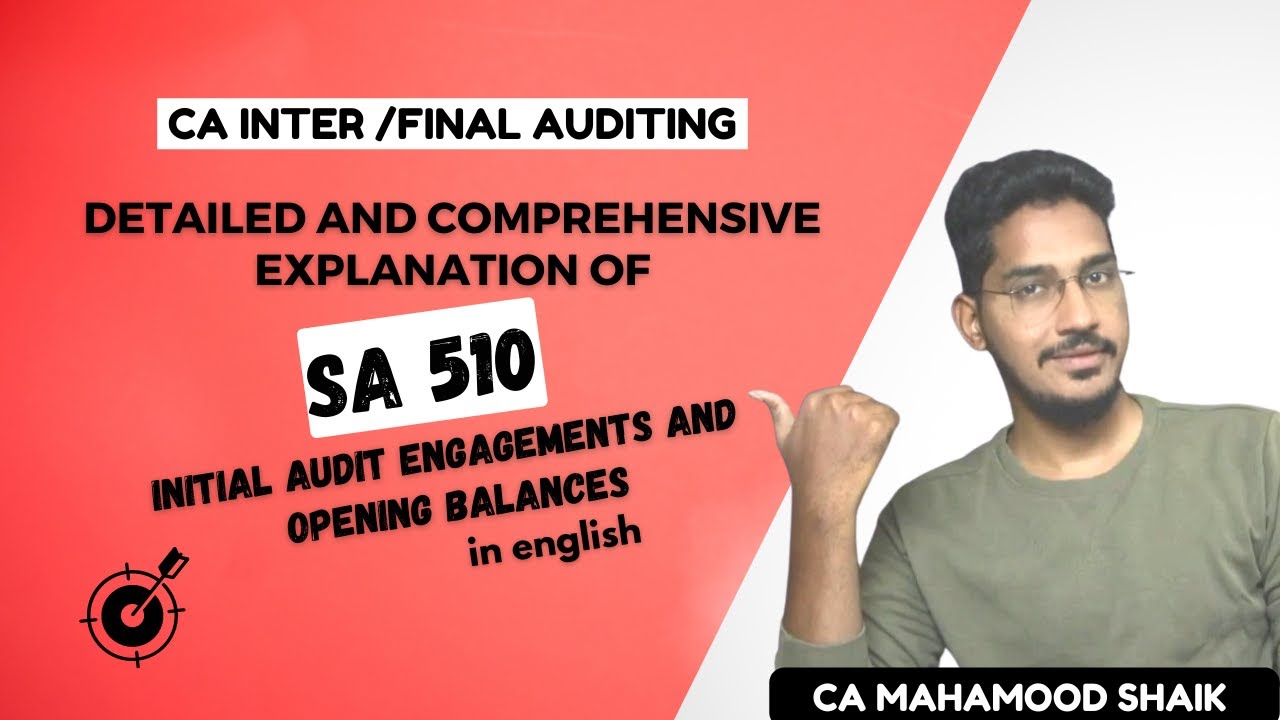 SA 510  (English) | INITIAL AUDIT ENGAGEMENTS  & OPENING BALANCES | CA inter &Final | CA Mahamood