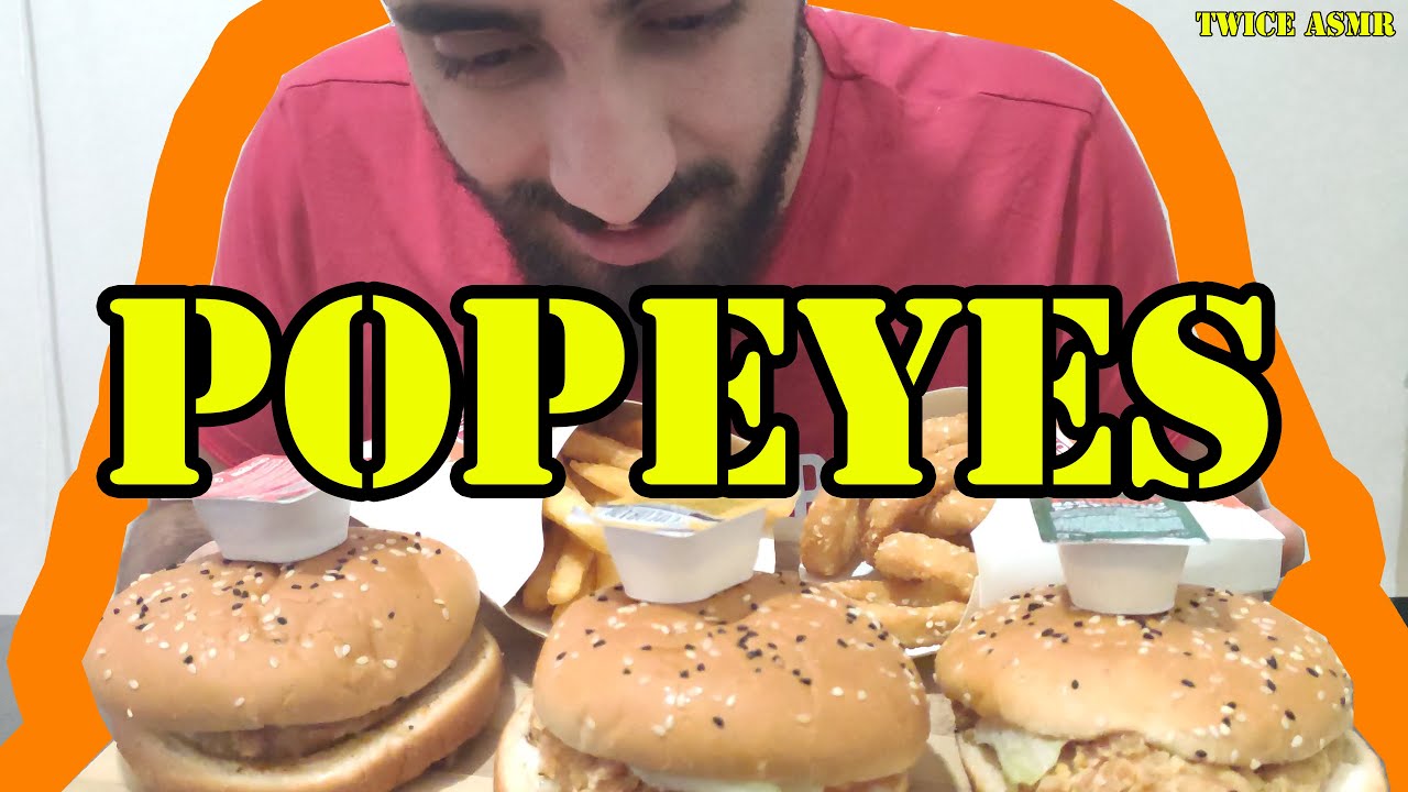 POPEYES ASMR // POPCHICKEN // 2500 KALORİ // TÜRKÇE ASMR YEMEK// NO TALKING
