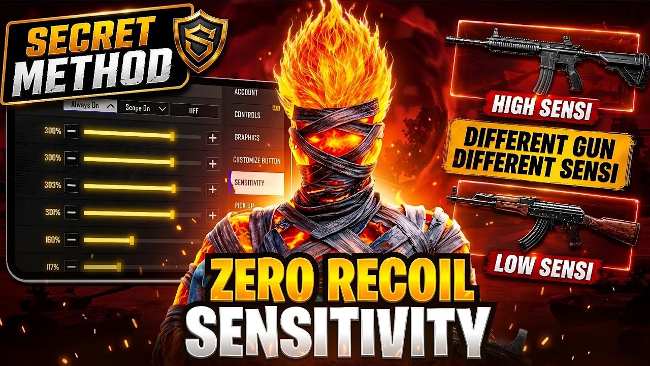 NEW UPDATE 4.4 CODE 🔥 PUBG MOBILE/BGMI SENSITIVITY SETTINGS 2026 | BEST SCOPE SENSITIVITY SETTINGS✅