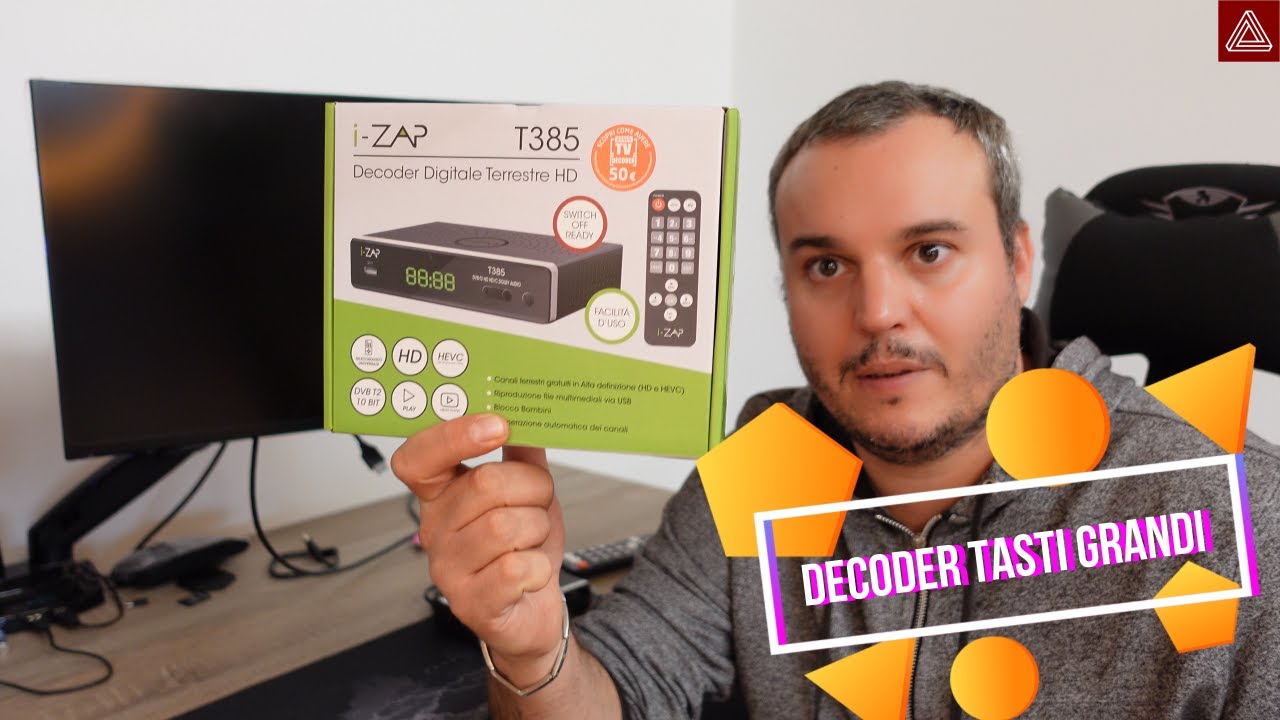 DECODER I-ZAP T385 INSTALLAZIONE DVBT2