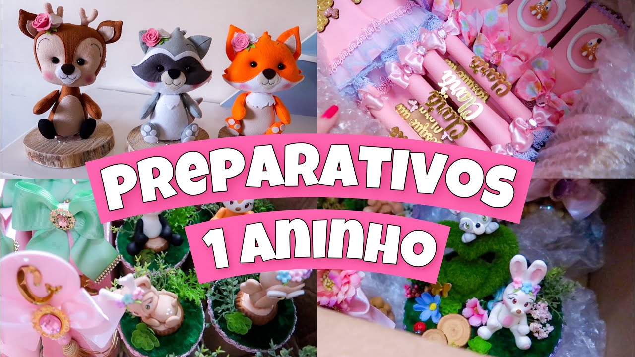 PREPARATIVOS PARA O 1 ANINHO DA MINHA BEBÊ | LEMBRANCINHAS E PERSONALIZADOS | TEMA: BOSQUE ENCANTADO