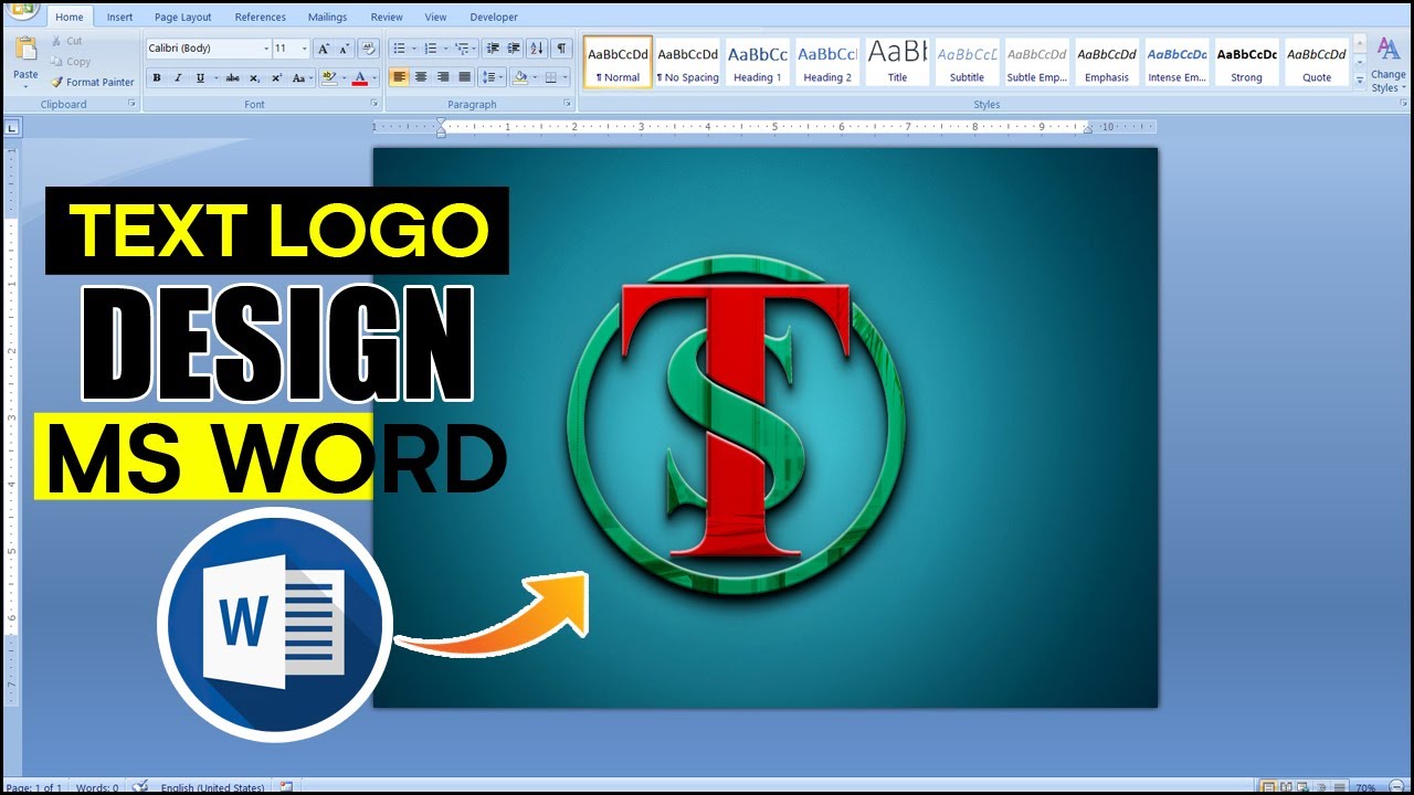 How to Create a Logo Design in Microsoft Word Hindi Tutorial || TS Logo Design in Ms Word || MS WORD