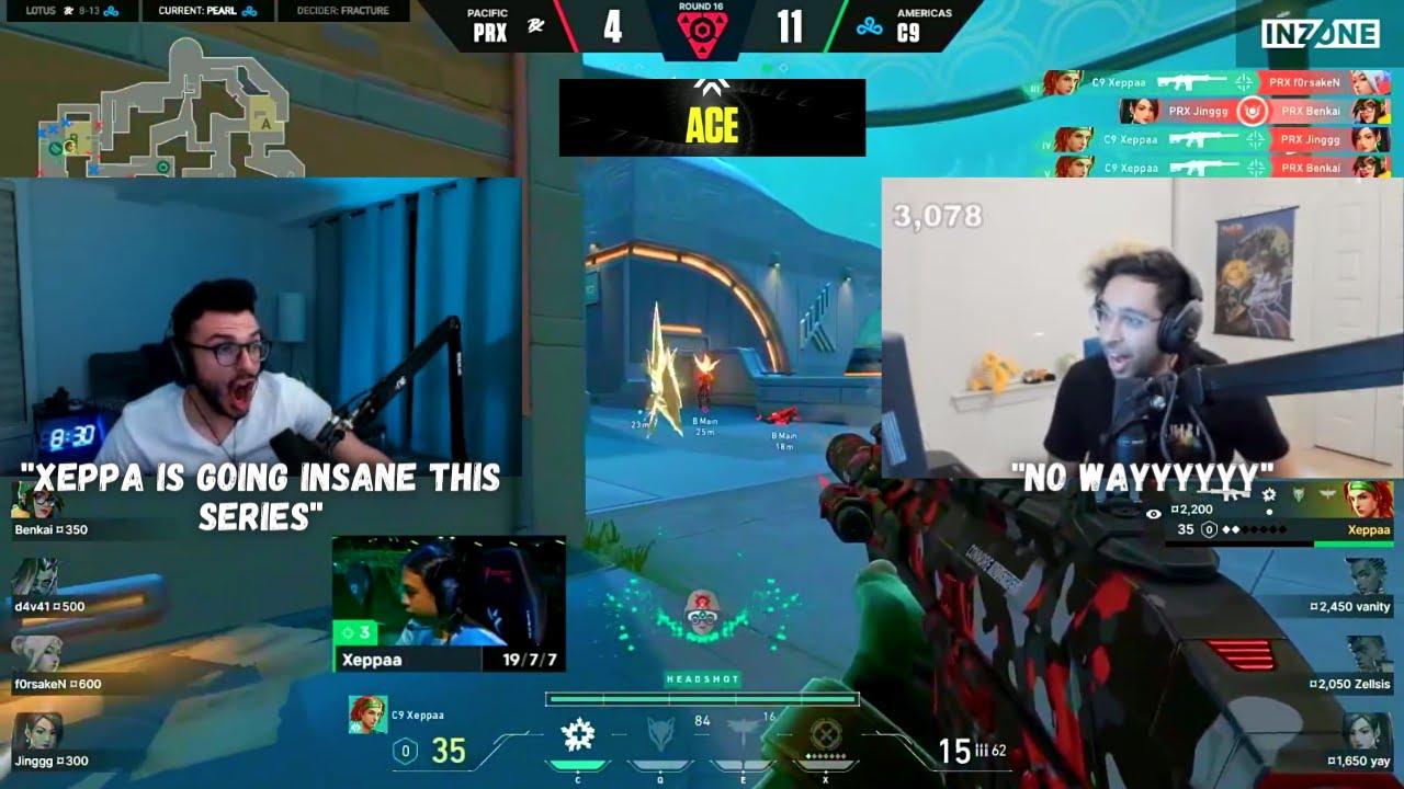 SEN Tarik & G2 ShahZaM Reacts To Xeppa's ACE CLUTCH VS PRX In VCT