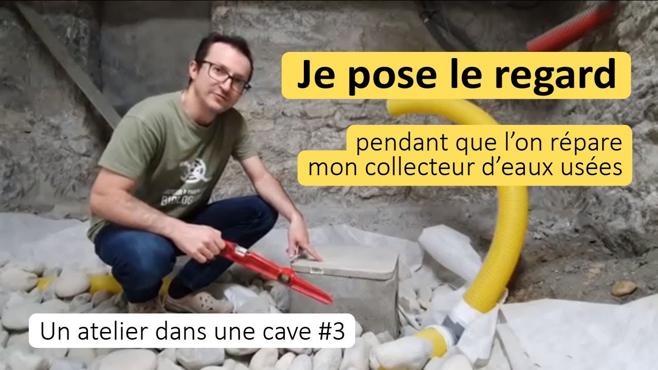 Aménagement d'un atelier dans une cave #3 - Pose du regard et réparation des eaux usées.
