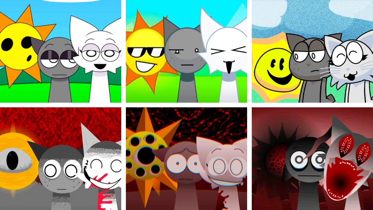 Incredibox Sprunki but ONLY Mr. Sun & Gray & Wenda in ALL Different Mods