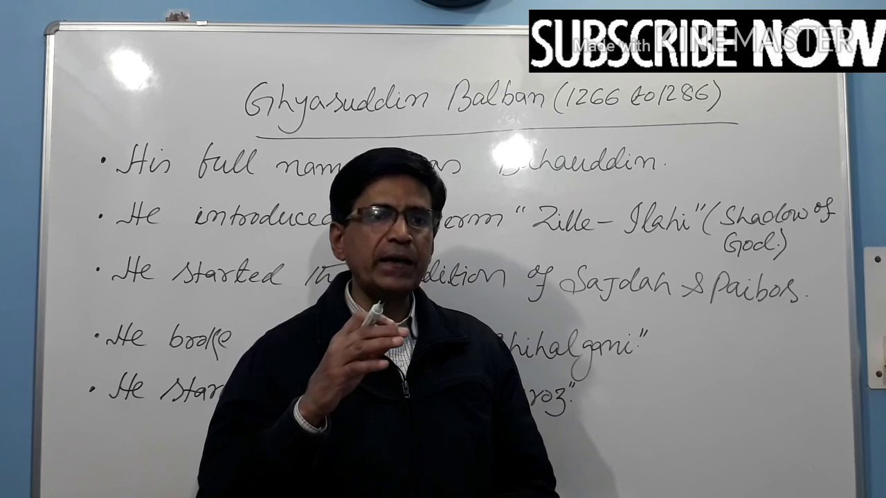 GHYASUDDIN BALBAN/गयासुद्दीन बलबन/ SLAVE DYNASTY/गुलाम वंश/ DELHI SULTANATE/ दिल्ली सल्तनत/