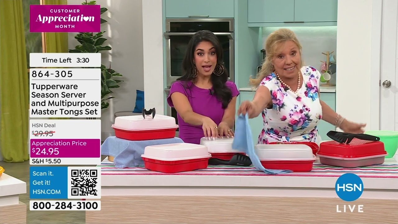 Tupperware Season Server and Multipurpose Master Tongs S...