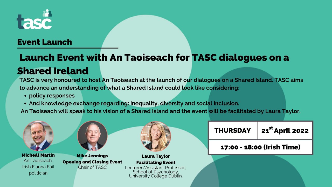 Launch Event with An Taoiseach for TASC dialogues on a Shared Ireland