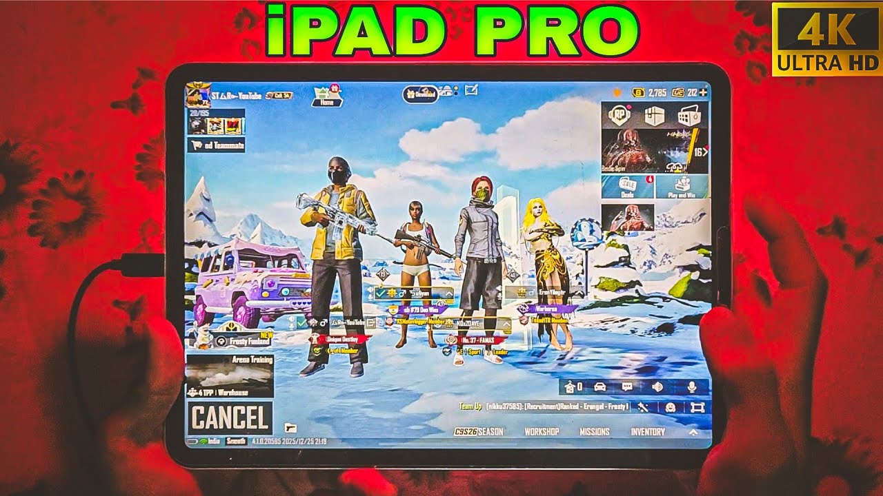 iPAD PRO BGMI HANDCAM 🔥 120 FPS TEST PUBG 😍 