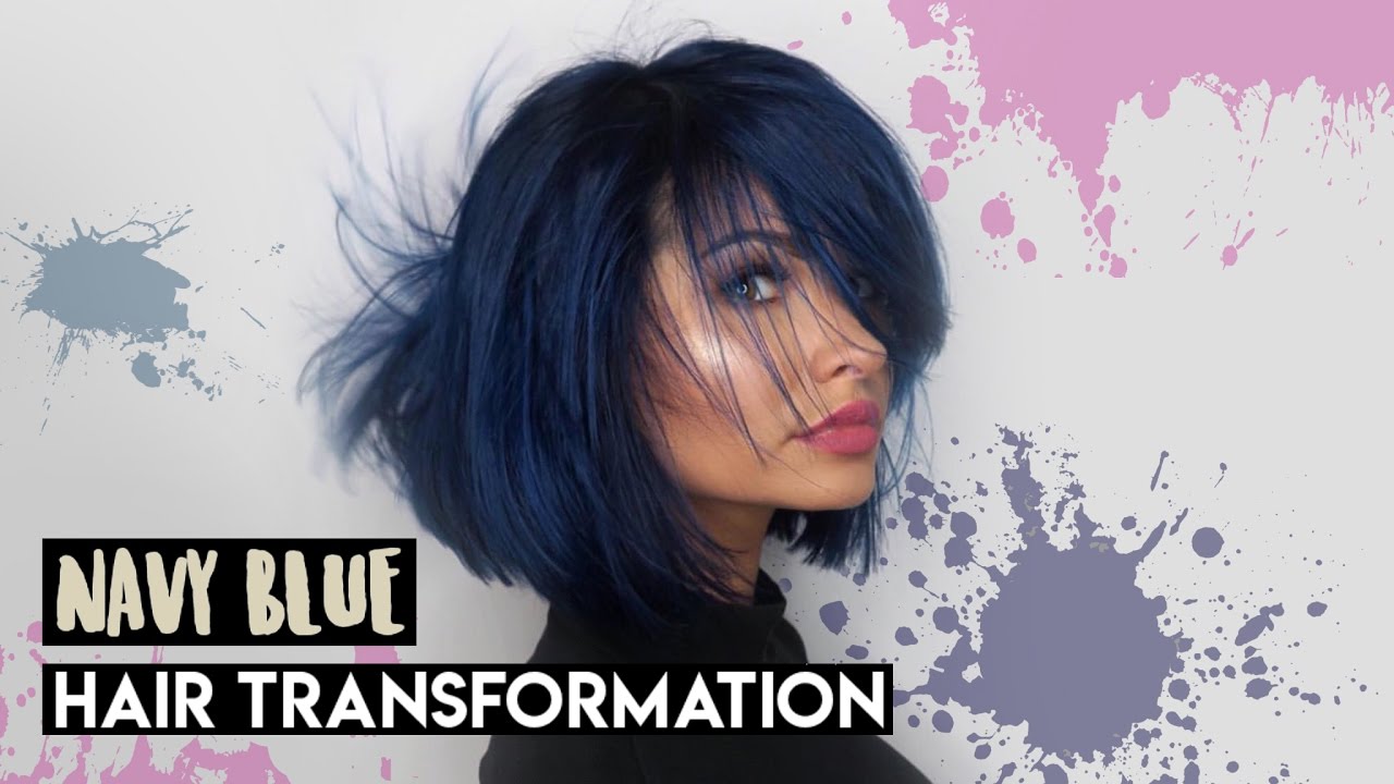NAVY /DENIM INK BLUE HAIR TRANSFORMATION VLOG | Talia Mar