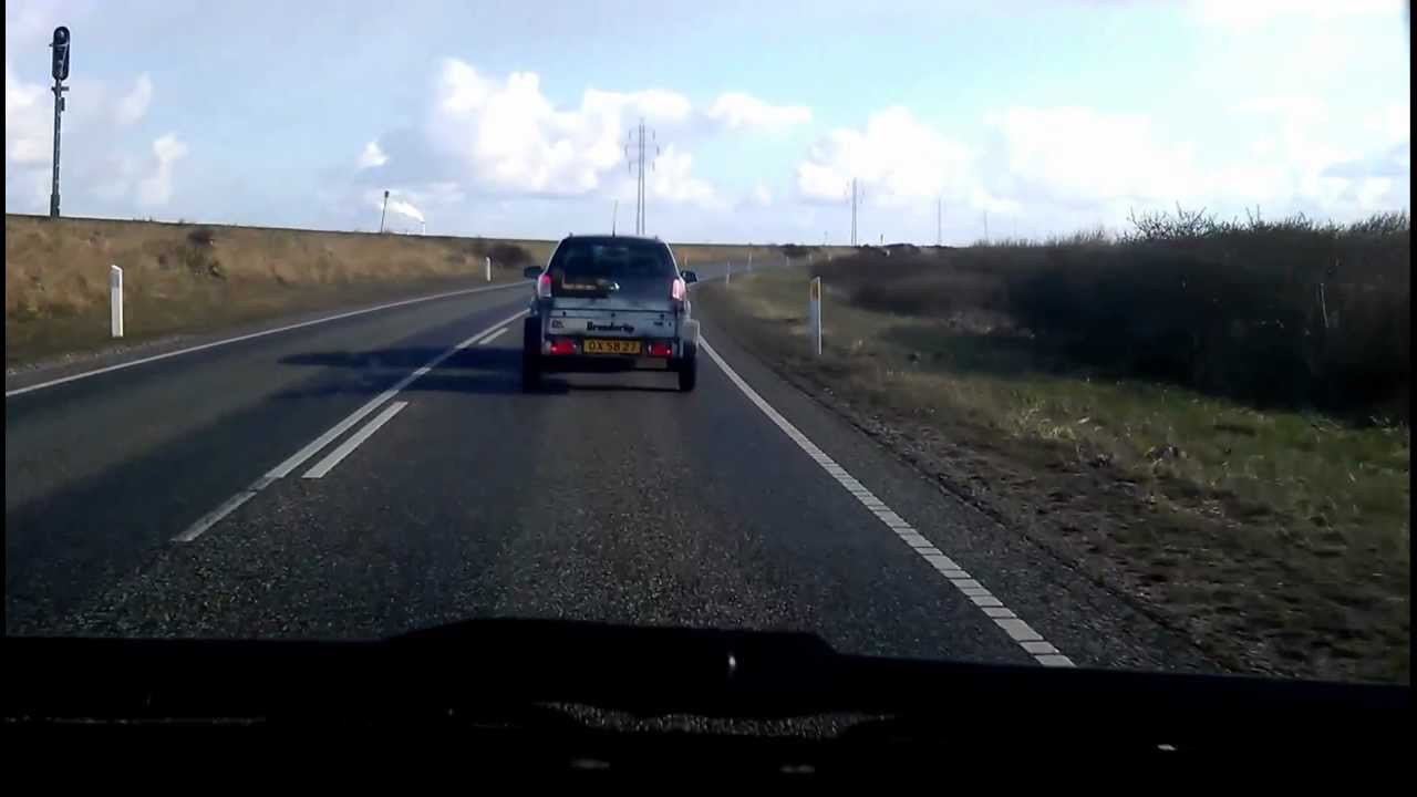 Autofahrt von Vrist Horizonvej zur AutoFähre  Thyboron nach Agger