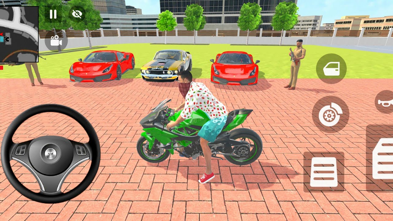 Franklin Buy 2️⃣ Red Ferrari and 2️⃣ mustang gt in Indian thept auto simulator Gameplay 🎮
