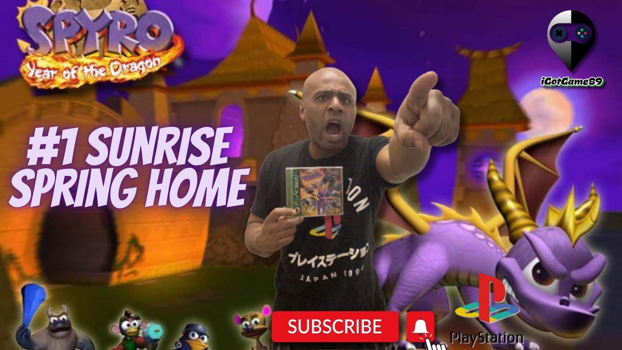 Let's Play Spyro 3: Year of the Dragon (PS1) Walkthrough Part 1: Sunrise Spring Home