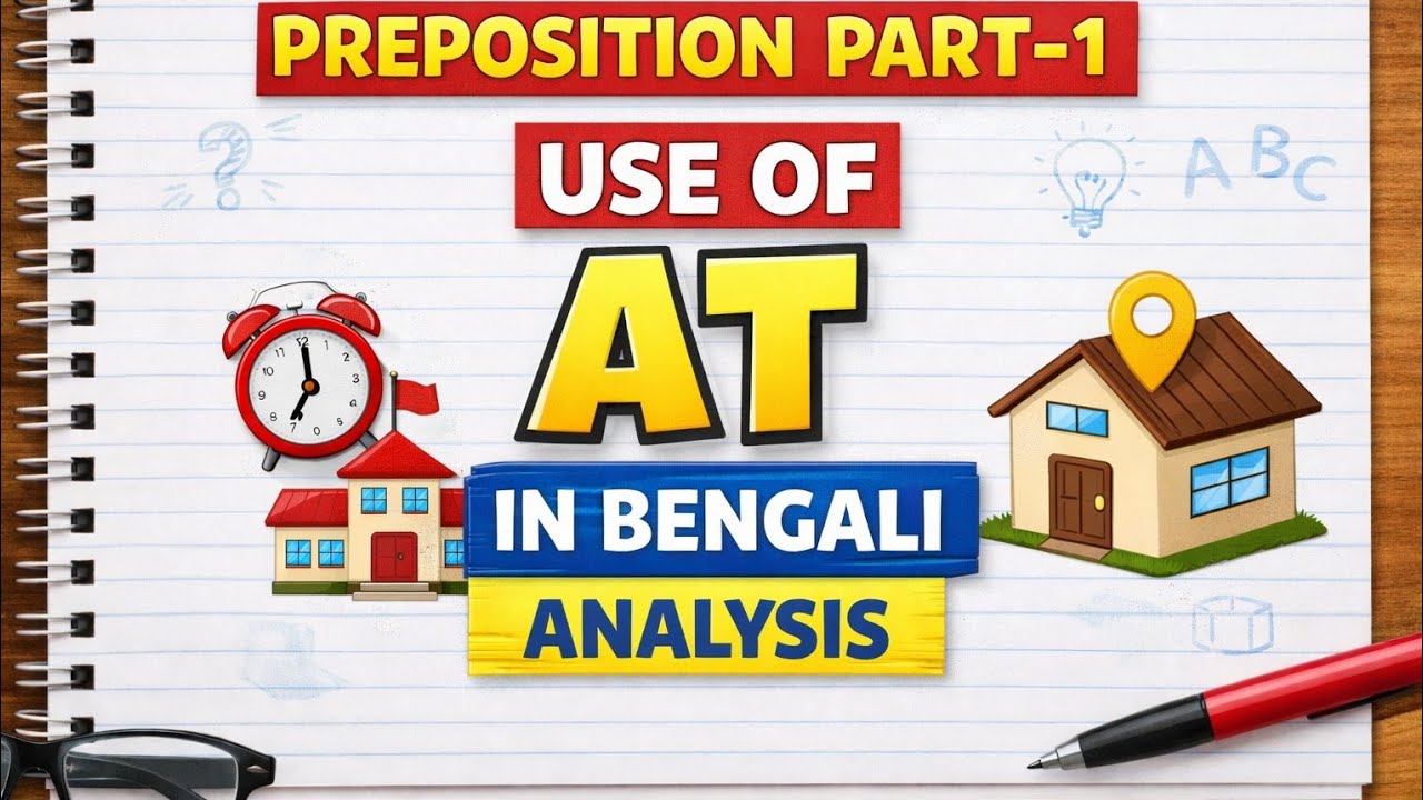 AT Preposition in English Grammar | Bengali Meaning, Uses & Examples/ Part -1/2026