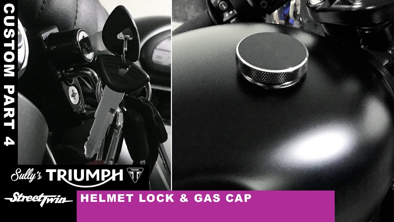 The Murder of my TRIUMPH STREET TWIN PART 4 - MOTONE HELMET LOCK & GAS CAP