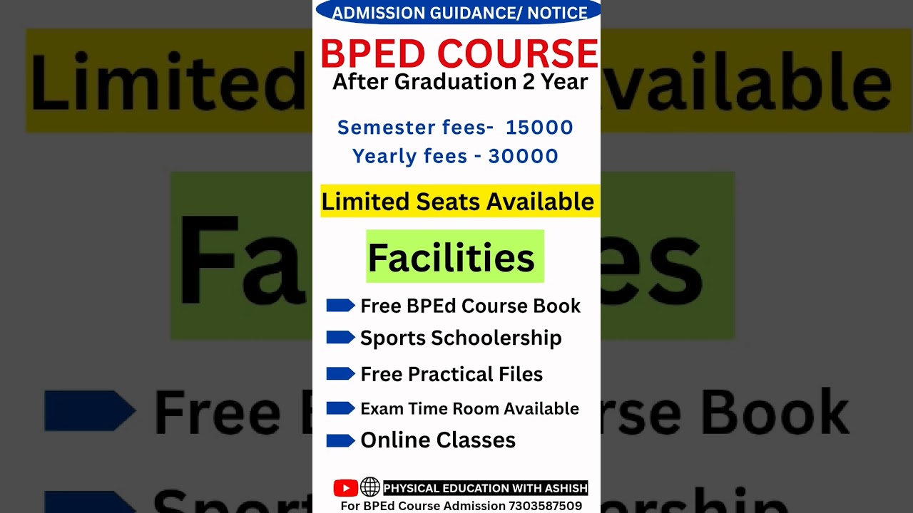 BPEd Course 2025 Admission / Lowest fees best university in up #bpedcourse #bped2025