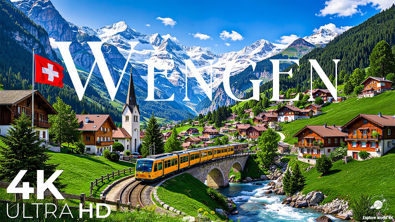 Wengen, Switzerland 4K | Swiss Alpine Paradise – Snowy Peaks, Tranquil Villages & Timeless Beauty