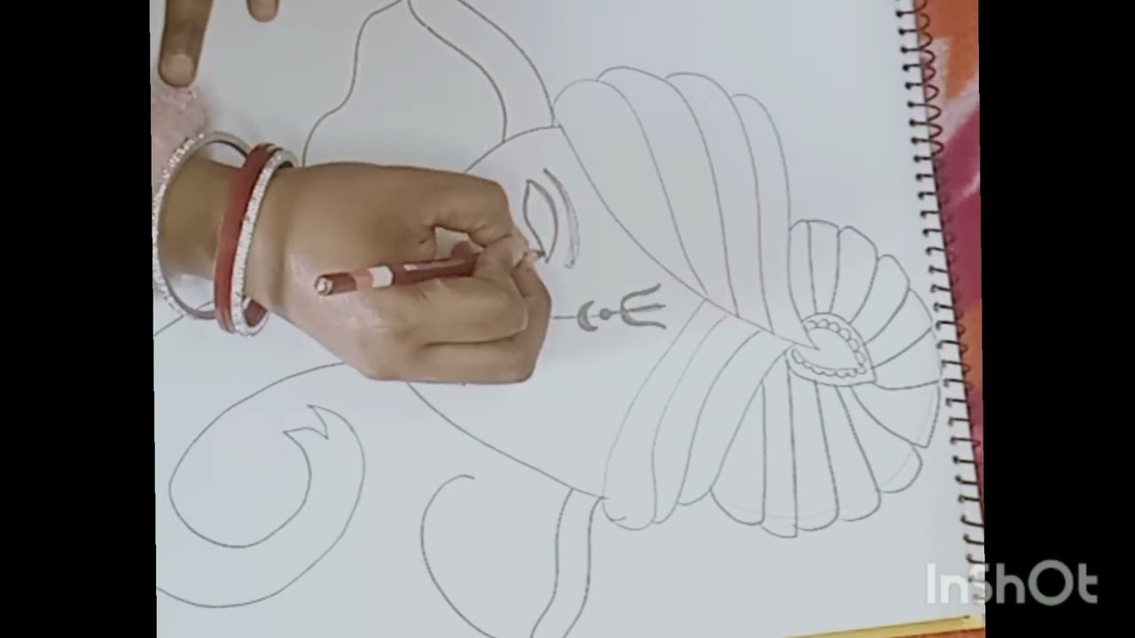 Ganpati face sketch 🙏🙏🙏🙏🙏
