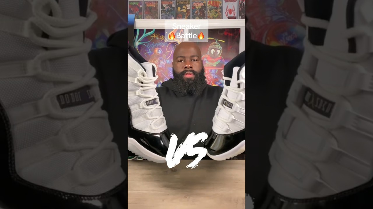 Sneaker Battle Jordan 11 Concord VS Jordan 11 Gratitude #shorts #jordan11 #sneakerhead #jumpman