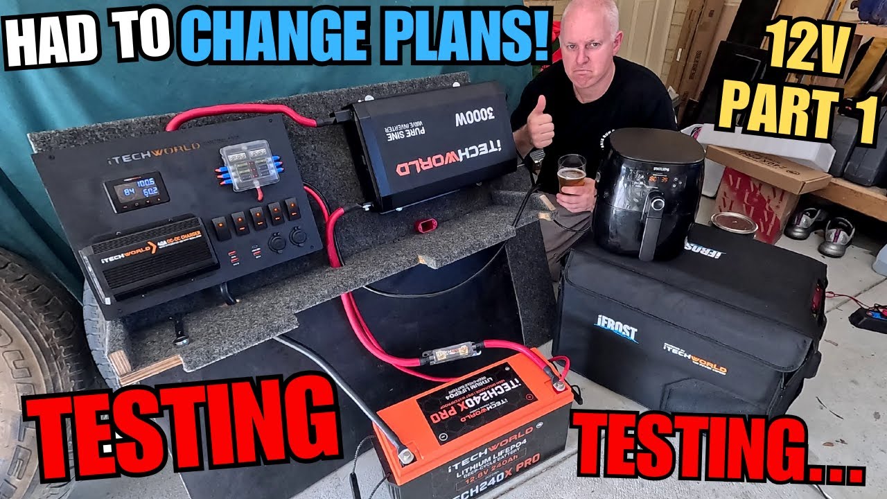 FORD RANGER ULTIMATE CANOPY UTE/TUB DIY 12V DUAL BATTERY SYSTEM FOR CAMPING w/ iTECHWORLD INVERTER