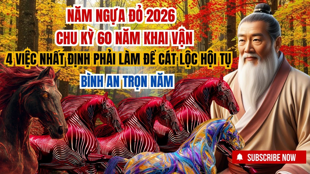 Năm Ngựa Đỏ2026–Chu Kỳ 60 Năm Khai Vận:4 Việc Nhất Định Phải Làm Để CÁT LỘC HỘI TỤ,BÌNH AN TRỌN NĂM