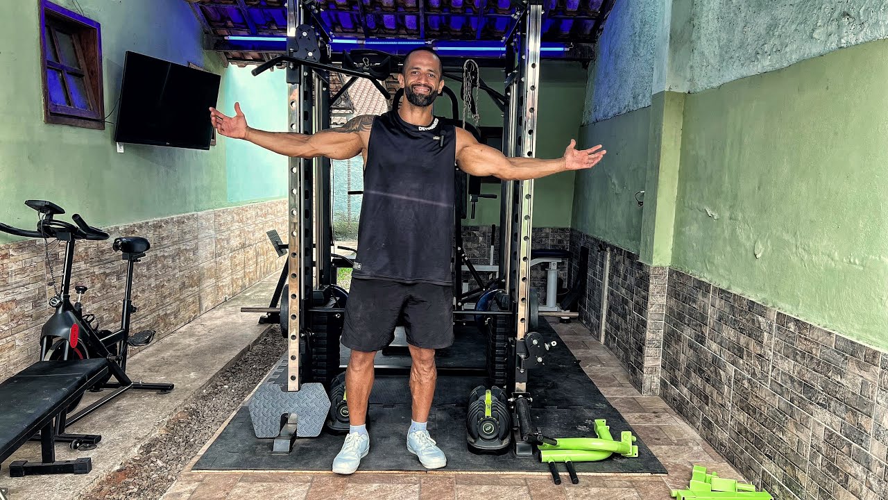 Atualização da minha academia de MUSCULAÇÃO EM CASA! Novo CROSS SMITH!