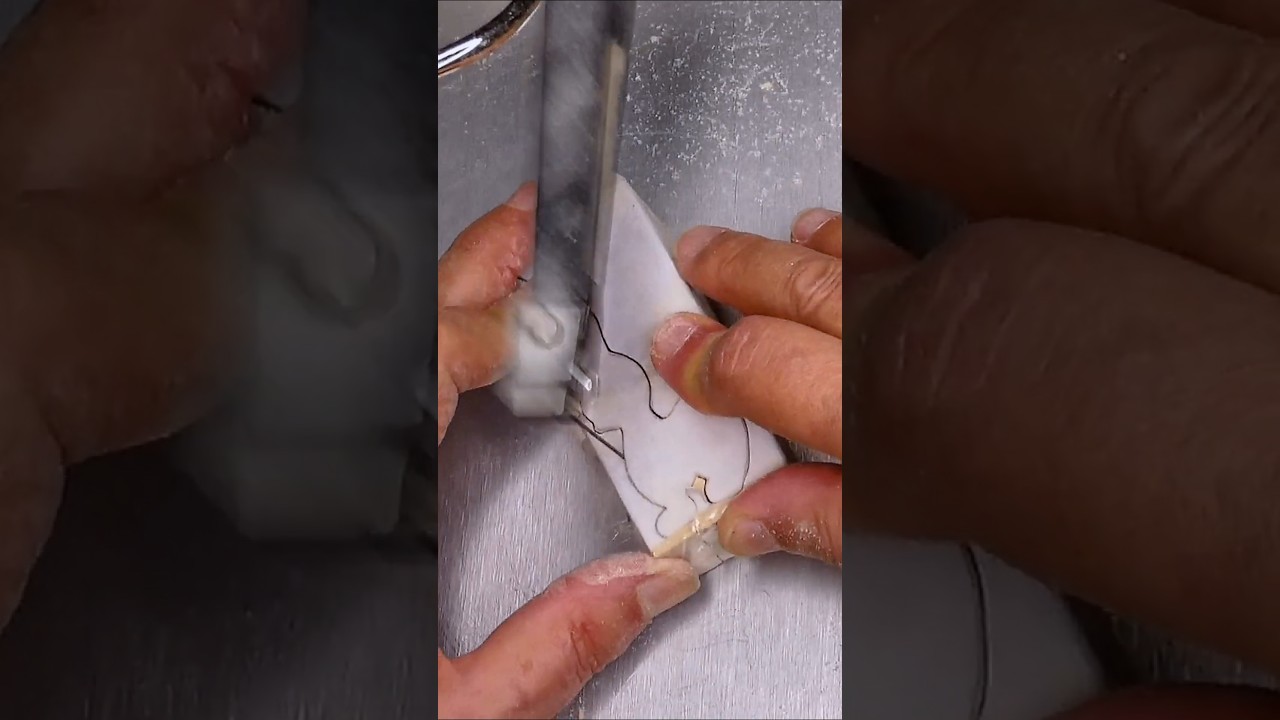 Lapin 3D. en bois avec une scie &agrave; chantourner #3 #shortsvideo  #shorttutorial #diy #tuto #art