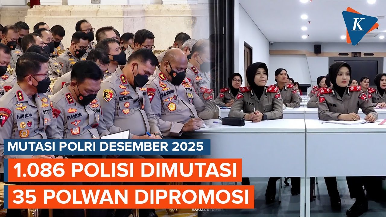 Mutasi Polri Desember 2025: 1.086 Personel Dimutasi, 35 Polwan Dapat Promosi