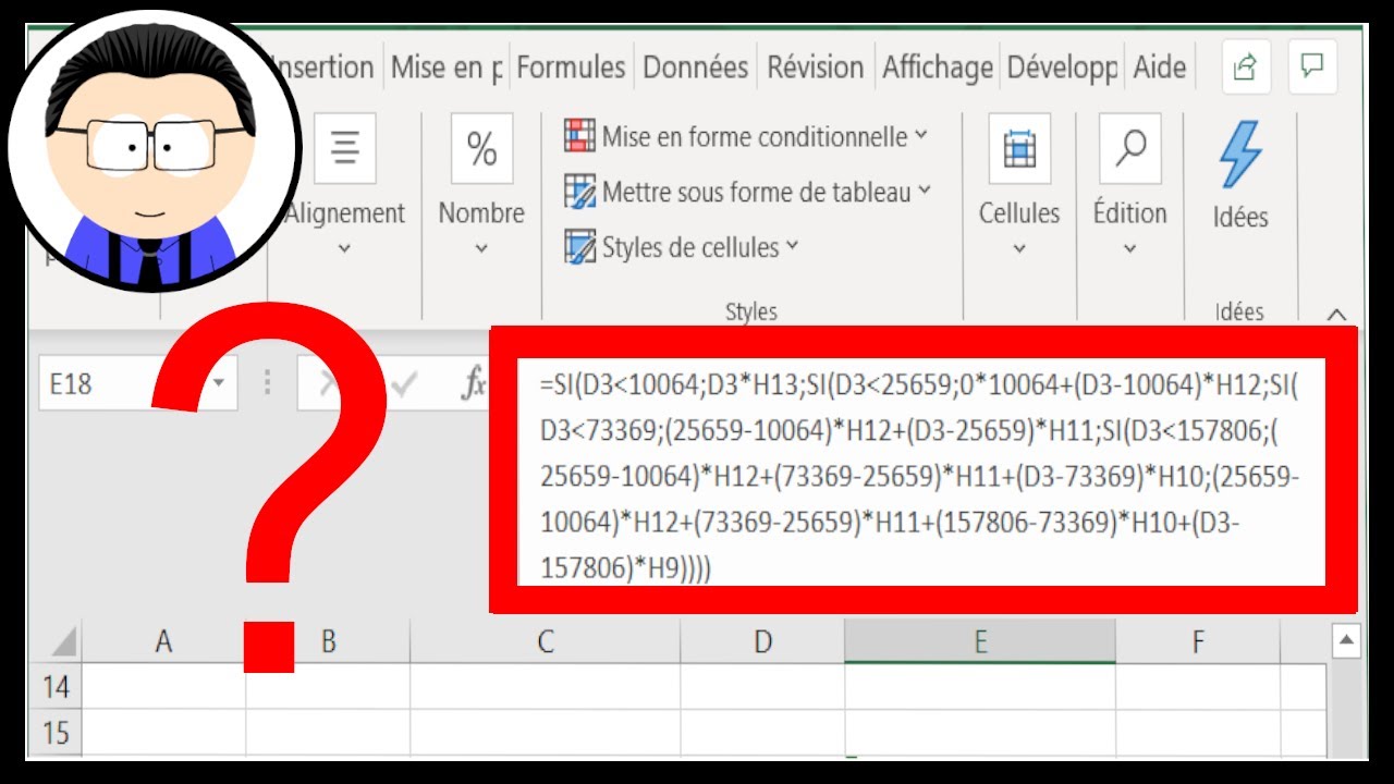 EXCEL | SI imbriqués et calcul par tranche
