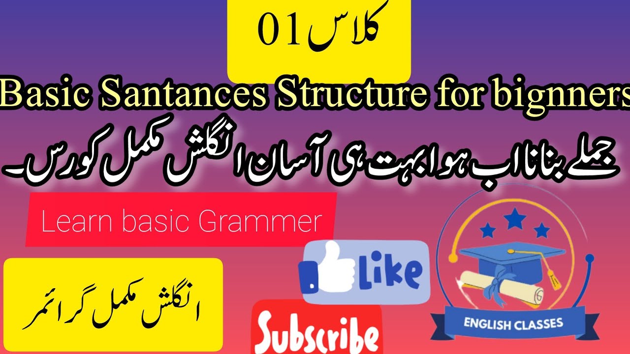 Class 1. Simple Sentences. Urdu se English Simple Sentence Structur (urdu) | How to make Sentences.