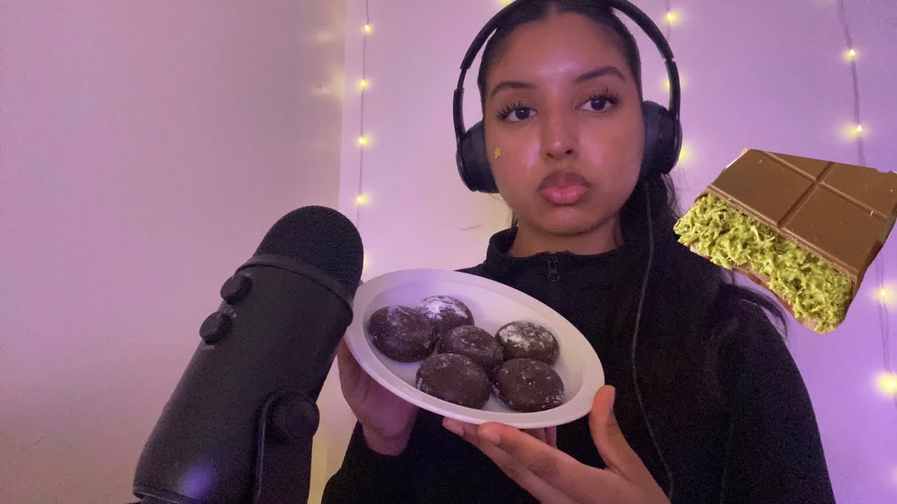 ASMR Trying dubai chocolate mochi