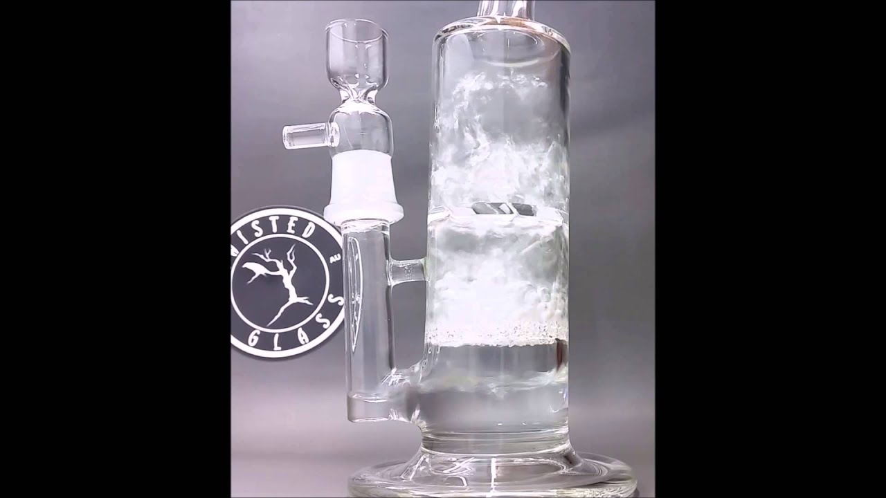 Fritted Disk-to-Turbine Tube 27cm - Twisted Glass Australia