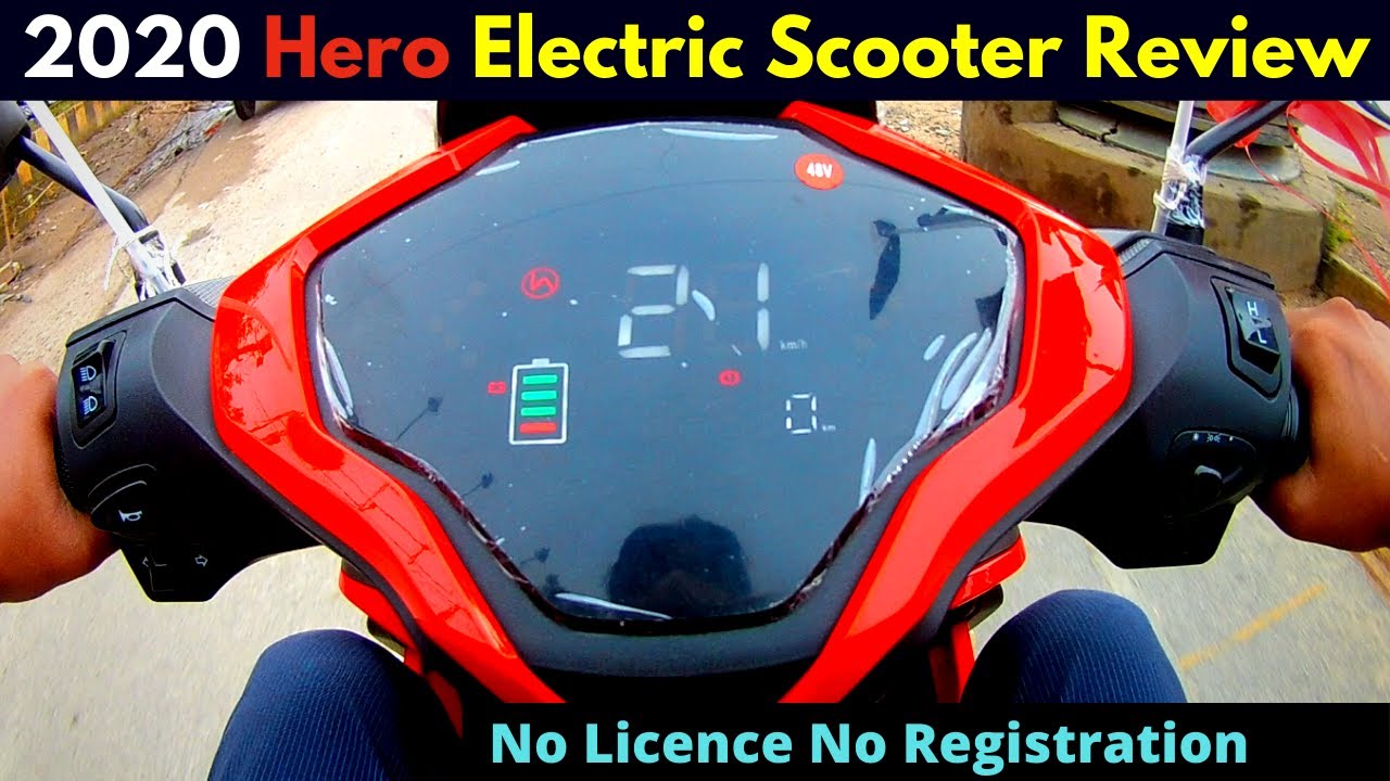 2020 Hero Electric Dash No Licence Registration Scooter Review