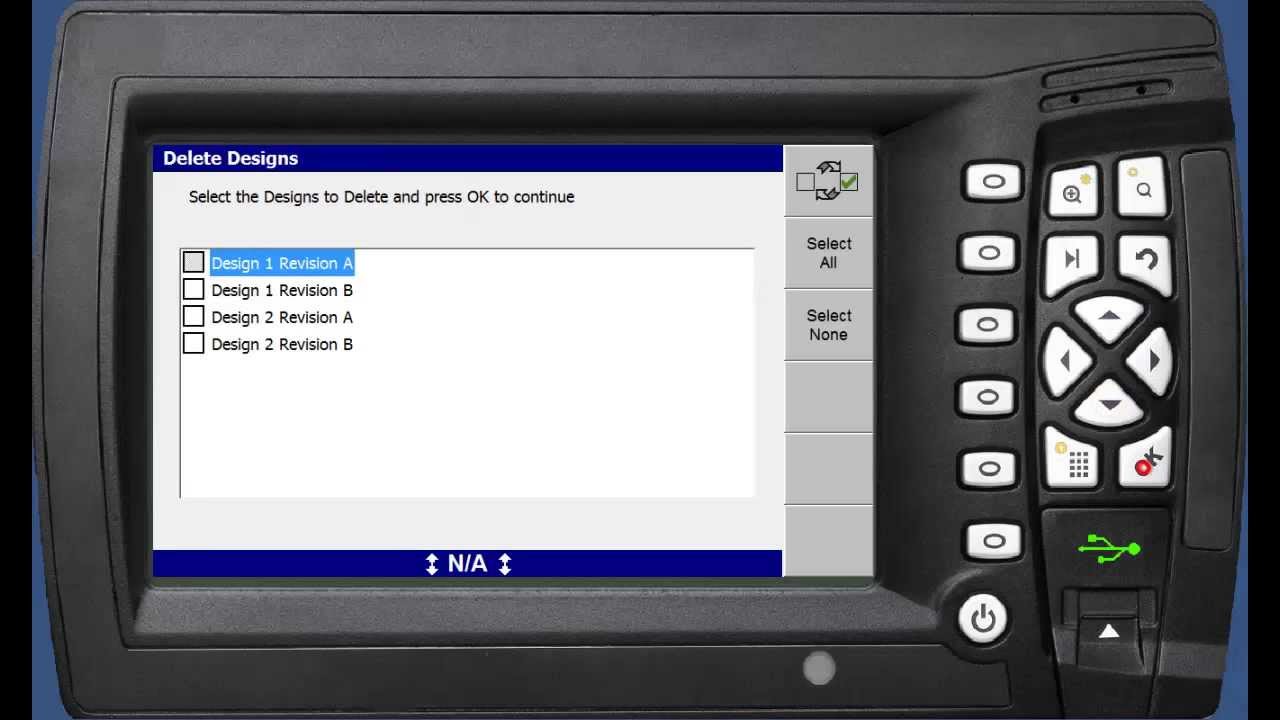 Manage Designs on Trimble GCS900