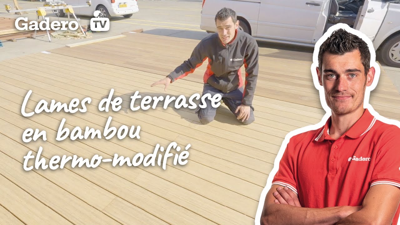 Lames de terrasse en bambou thermo modifi&eacute; - Gadero France