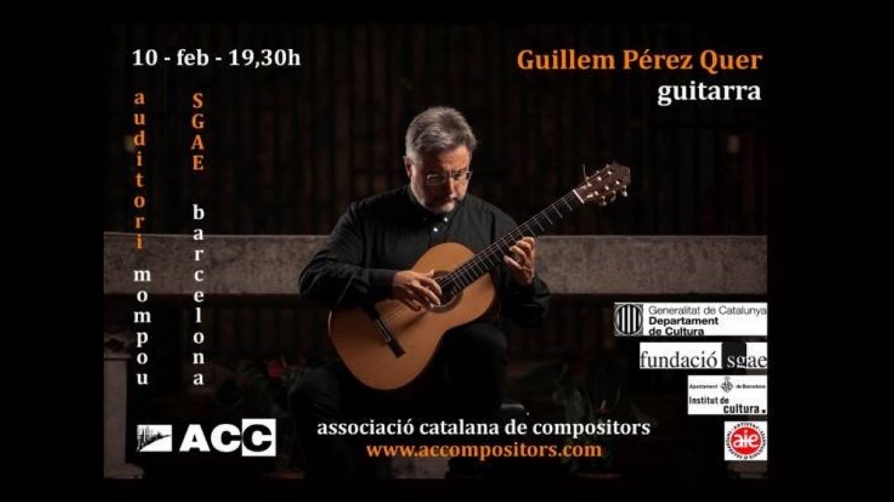Concert de Guillem Pérez Quer (Guitarra) dins del cicle Música d’ara de l’ACC