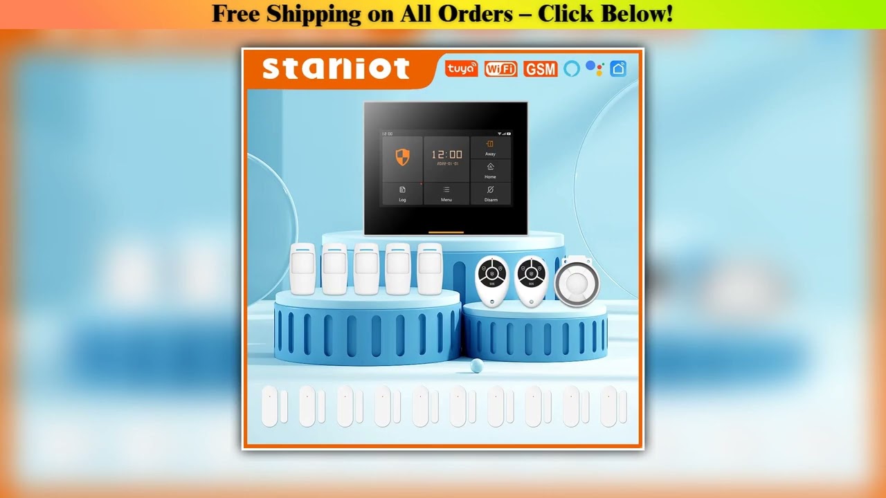 Staniot Home Security Alarm System Wireless WiFi GSM Tuya Smart Burglar Sensor Kits Support APP