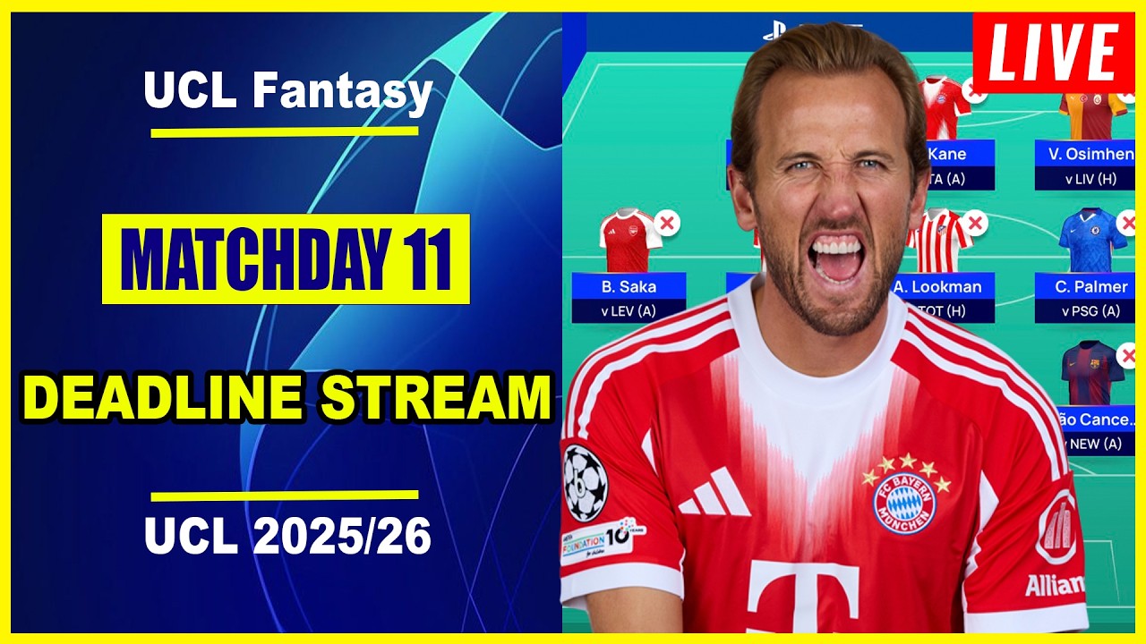 UCL Fantasy Matchday 11: DEADLINE STREAM | Live Q&A | Champions League Fantasy Tips 2025/26