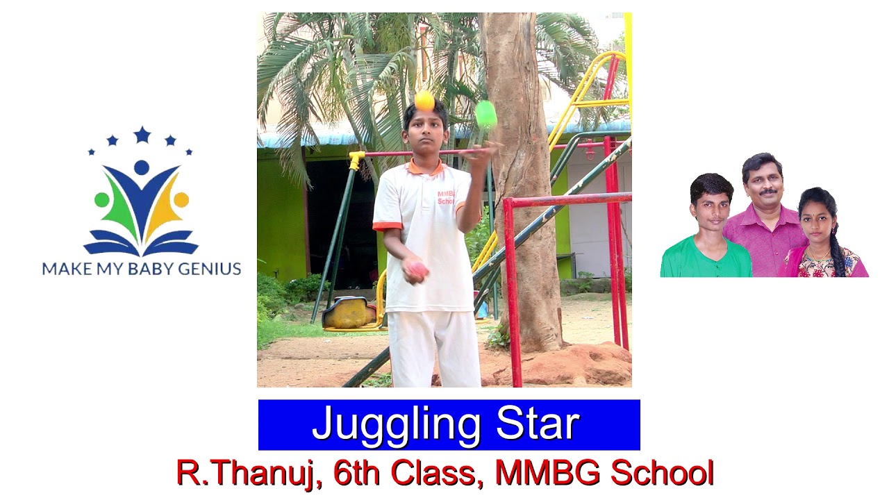 MMBG School || 6th Class Student Thanuj Juggling with Three Balls