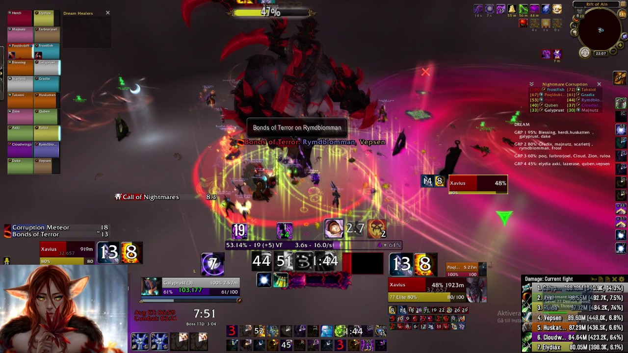 Xavius Mythic rank 1 - Shadow Priest - 1.16mil dps