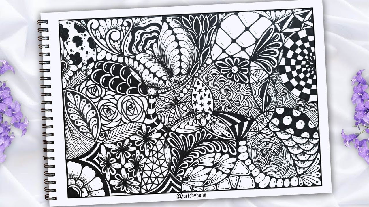 Zentangle Patterns for Beginners || How to Draw Zentangle Step by Step