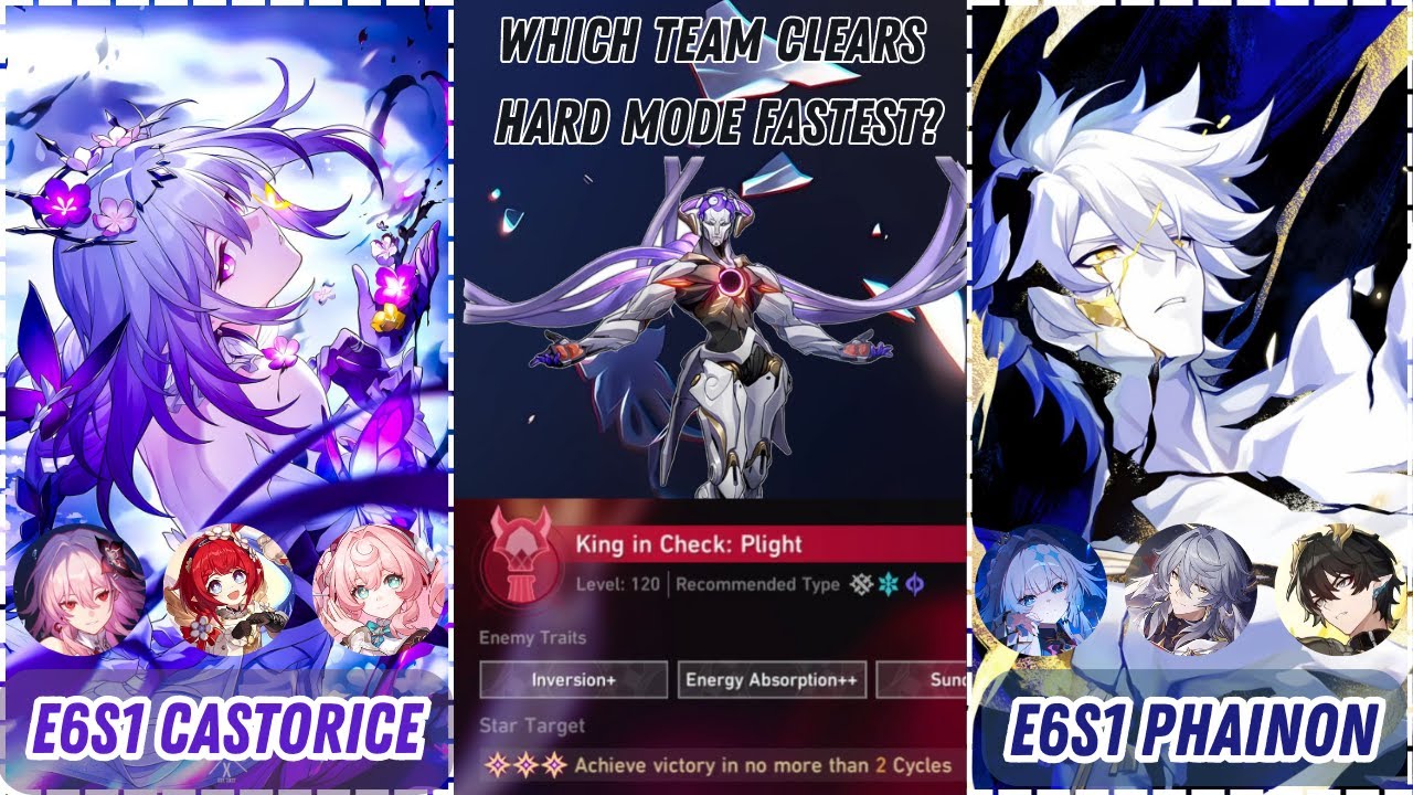 Which Team Clears Hard Mode Fastest? | Castorice E6S1 x Phainon E6S1 | Anomaly Arbitration