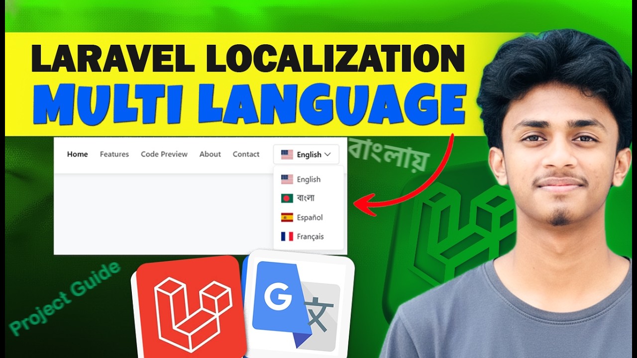 How to Use Multi Language in Laravel 12 | Laravel Localization Bangla Tutorial | All Stack