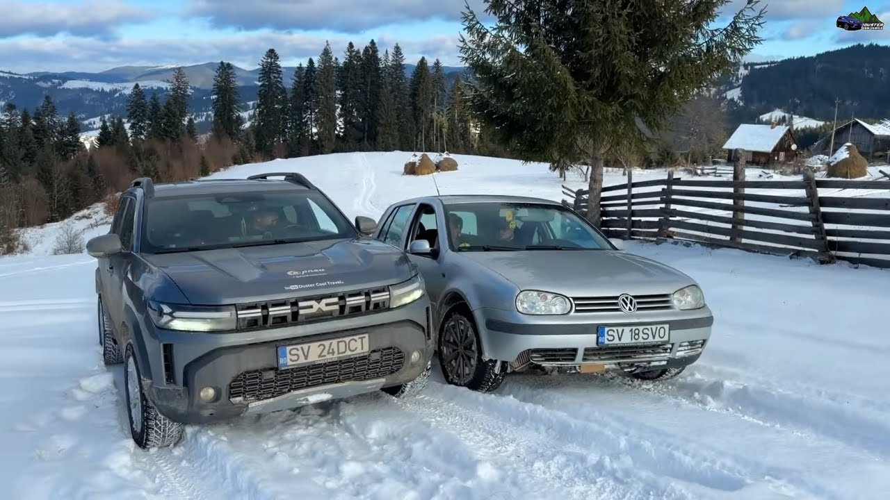 Duster 4x4 vs Golf IV 4Motion in Snow Offroad
