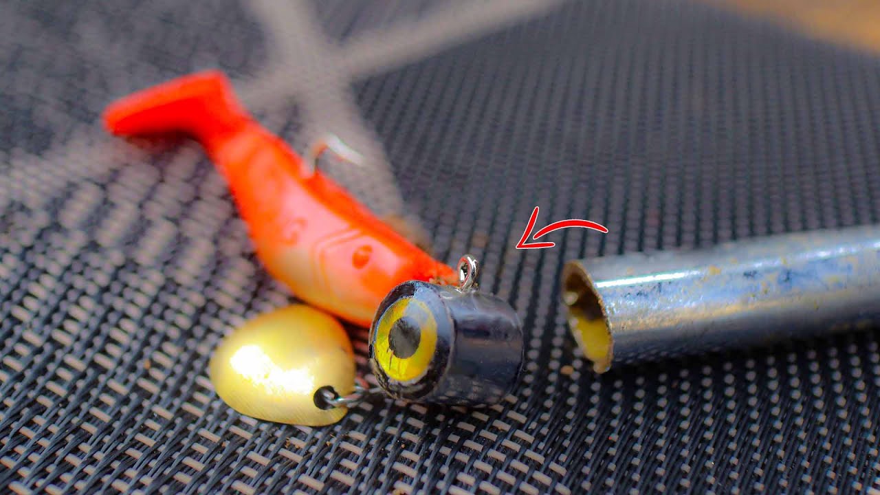 Making a jig spinner from a tube \ fishing hacks