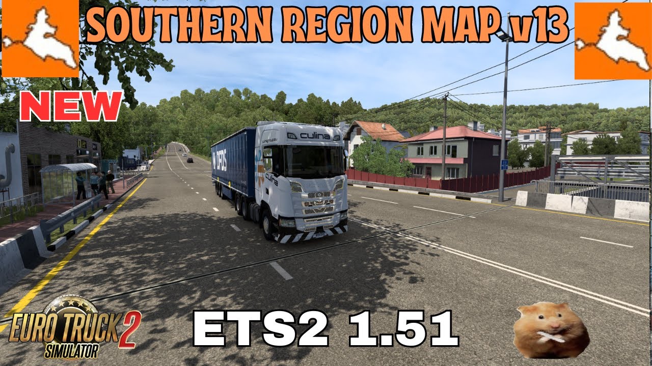 ETS2 1.51  SOUTHERN REGION MAP v13   Tuapse(RU)  to Sochi(RU)
