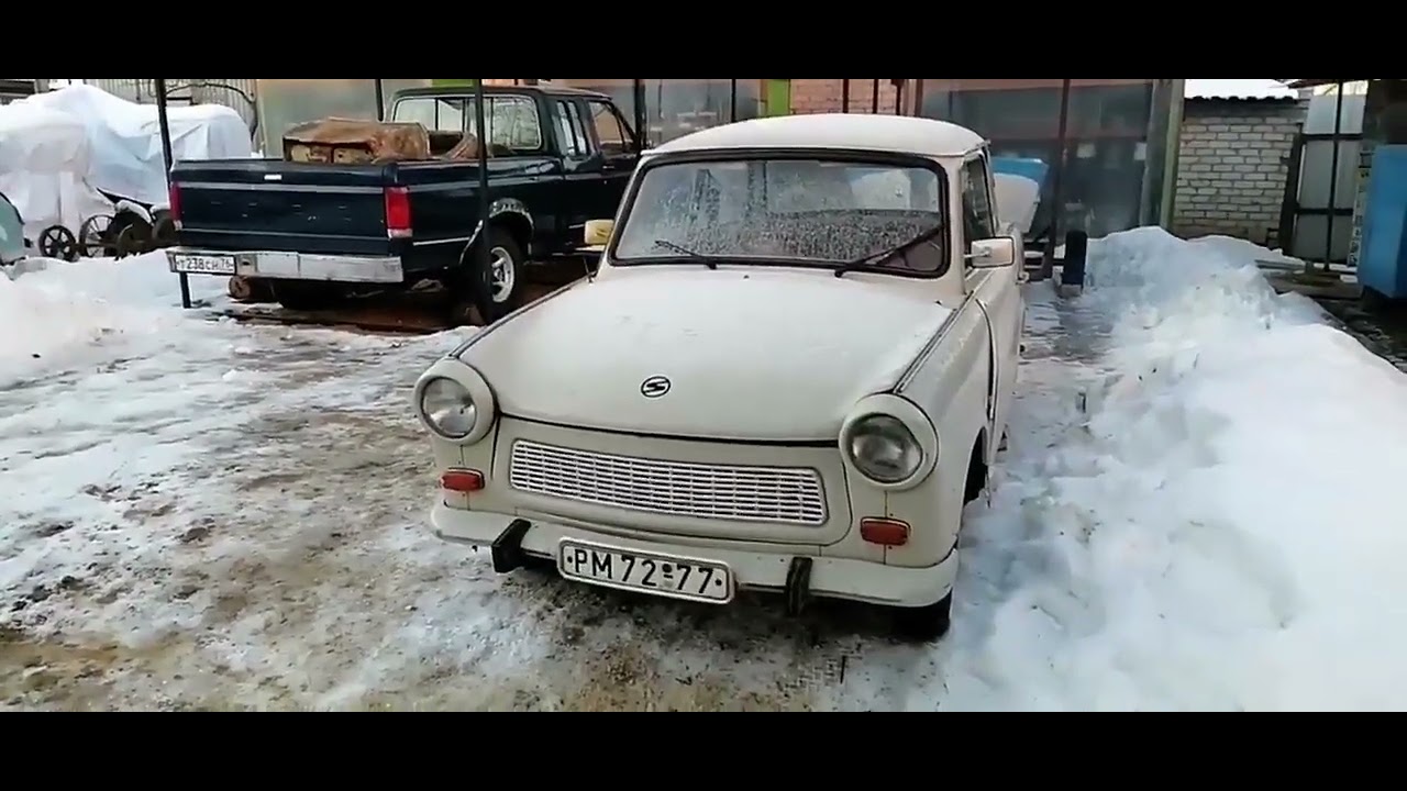 Cold start of the 1981 Trabant P601 car from the Socialist GDR