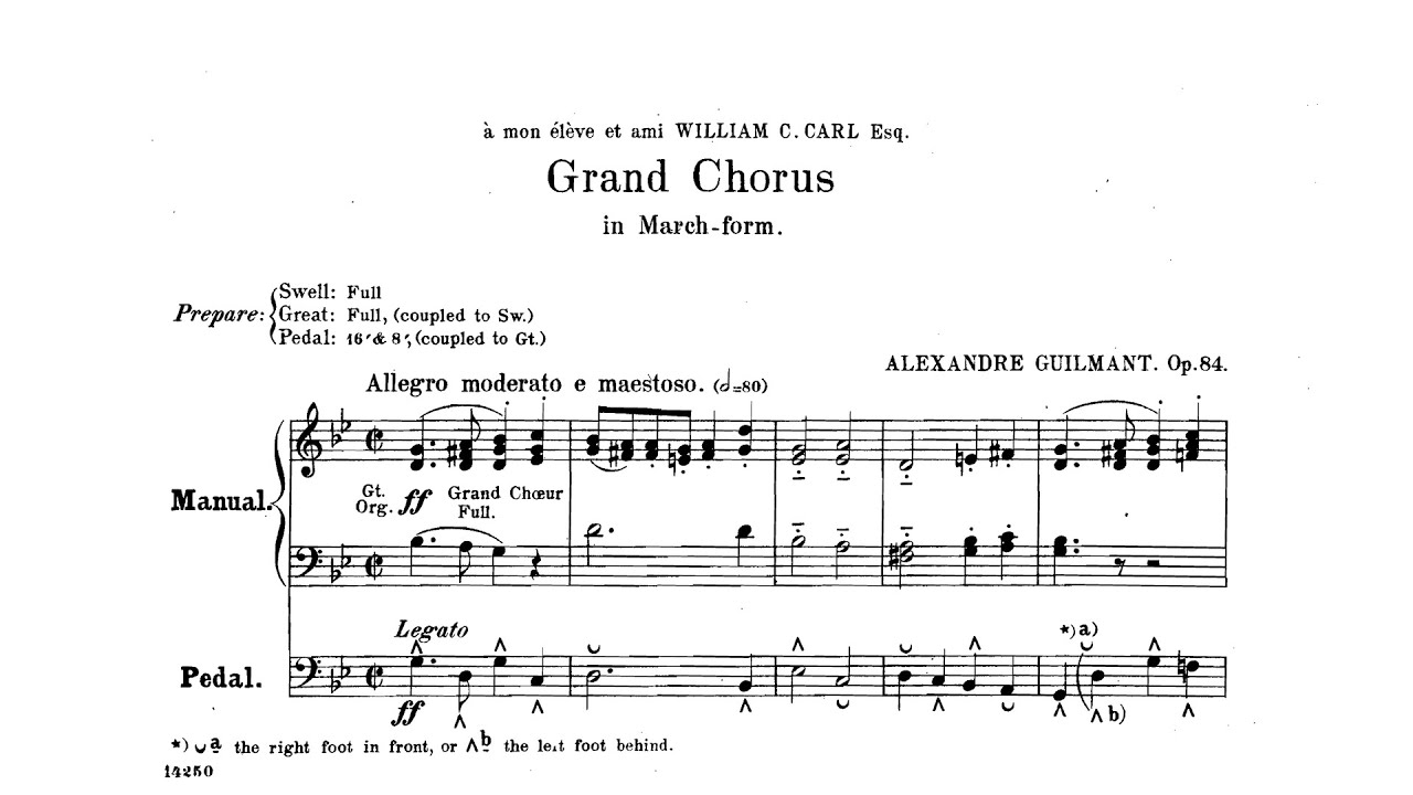 Guilmant - Op. 84, Grand Chorus in March-form